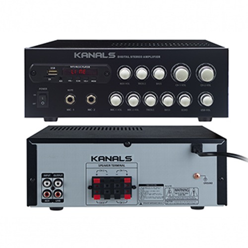 KANALS(카날스) EMA-190 / 2채널 디지털 스테레오 서라운드 미니앰프 / 출력 90W×2 / 카페 / 매장 / 식당 / 헬스클럽