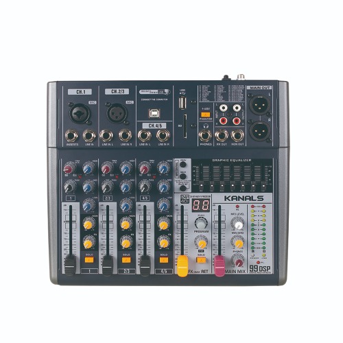 KANALS(카날스) BKG-50 / 전문가용 오디오믹서 / 5채널 / 99 DSP 이펙터 내장 / 블루투스 / 녹음기능