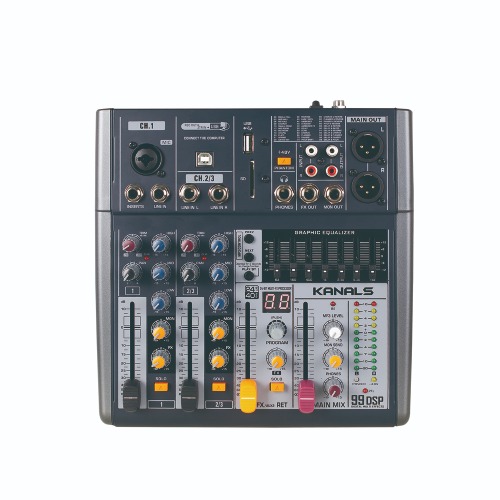 KANALS(카날스) BKG-30 / 전문가용 오디오 믹서 / 3채널 / 99 DSP 이펙터 내장 / 블루투스 / 녹음기능